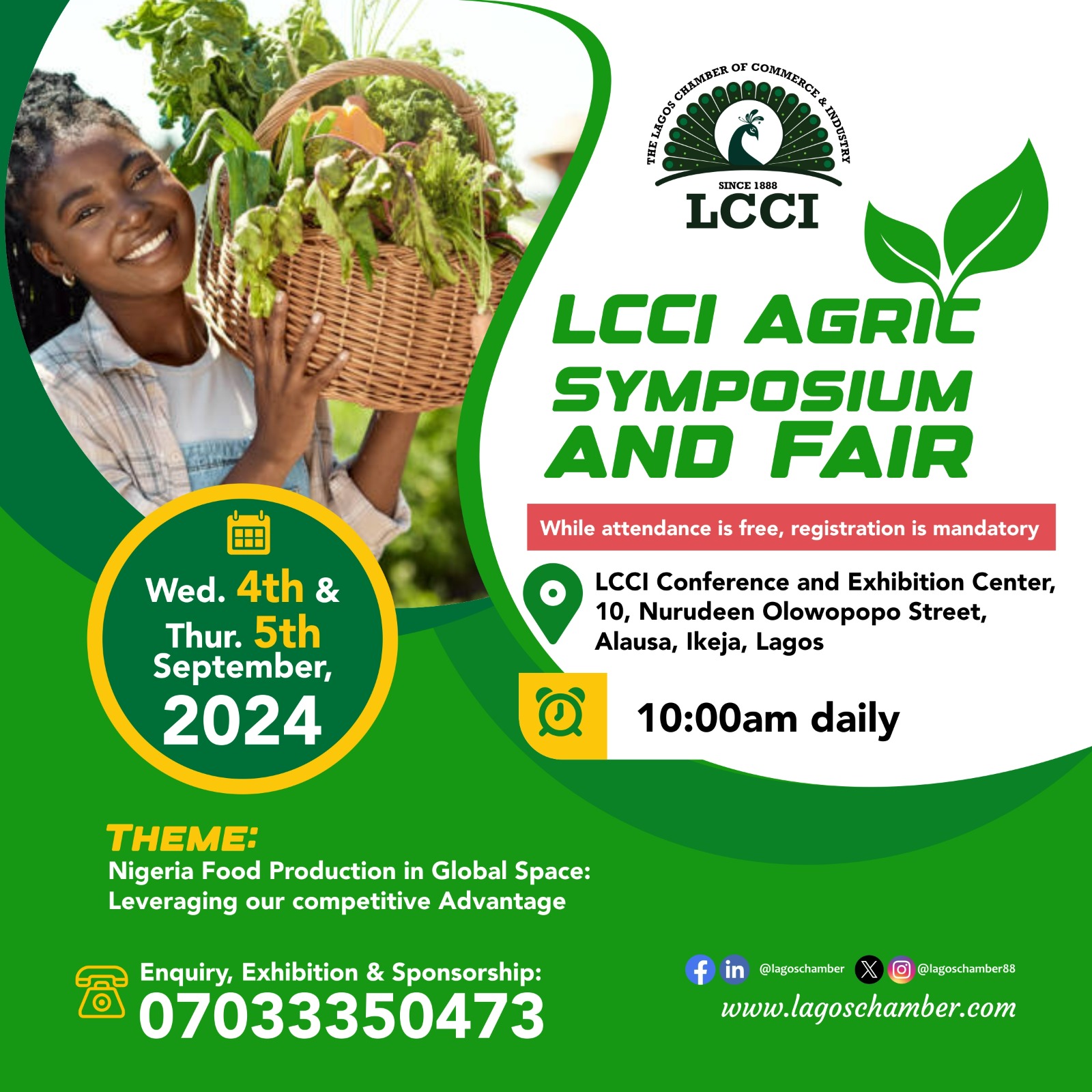 Agric Group 2024 Symposium and Fair | Lagos Chamber of Commerce & Industry