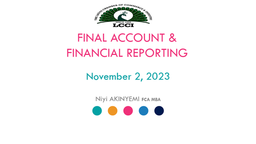 FINAL ACCOUNT & FINANCIAL REPORTING